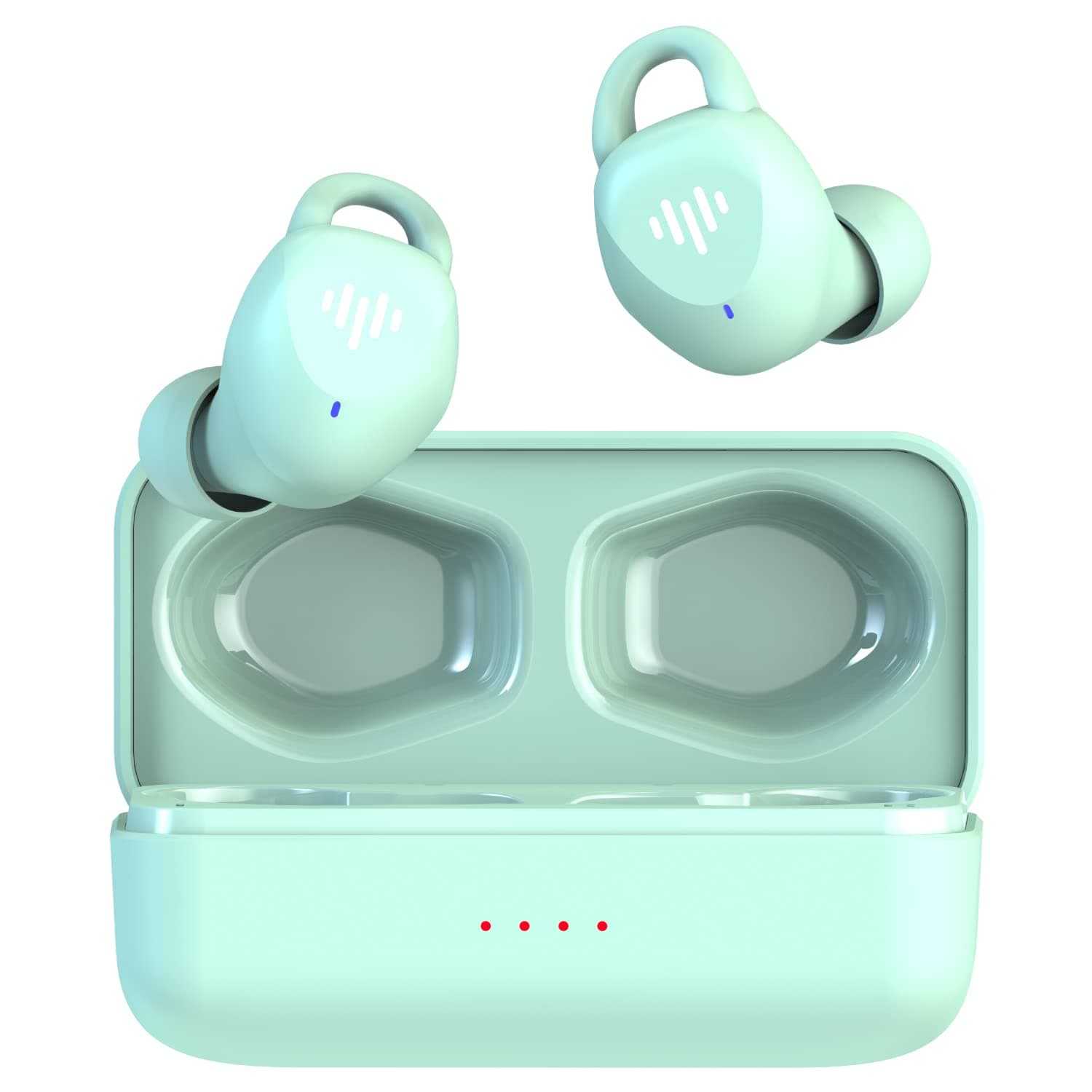 iLuv myBuds Fit Sports Wireless Earbuds, Secure Earhooks, Bluetooth, Microphone, IPX7 Waterproof Protection, Compatible with Apple & Android, Includes Charging Case and 4 Ear Tips, TS100 Mint…
