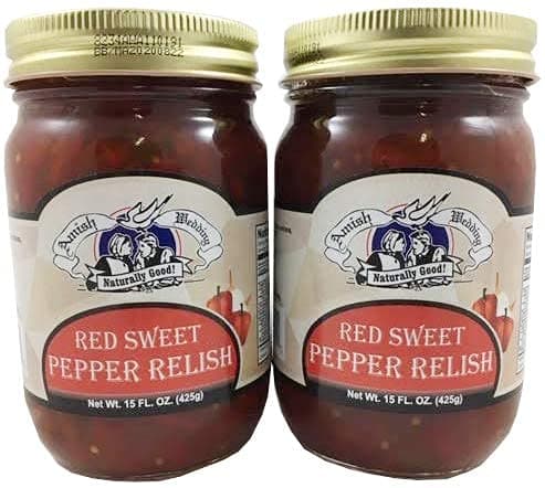 Red Sweet Pepper Relish 15 Ounces (Pack of 2)