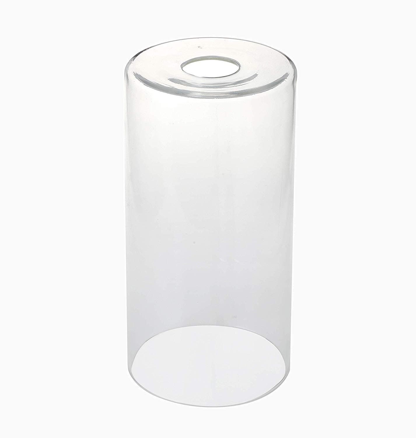 GlassLampShop Glass Cylinder Glass Shade Accessory Glass Lamp Fixture Shade Replacement Lighting Glass Pieces with 1-5/8 Inch Fitter Multiple Specifications (Clear Class,4''(D) x 10''(H))