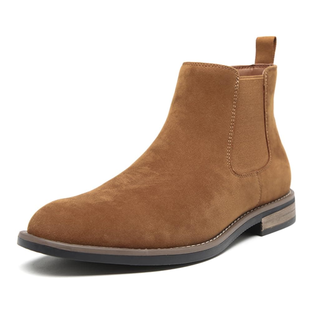 DECARSDZ Men's Chelsea Boots Casual Classic Comfy Slip-On Suede Chukka Mens Ankle Boot