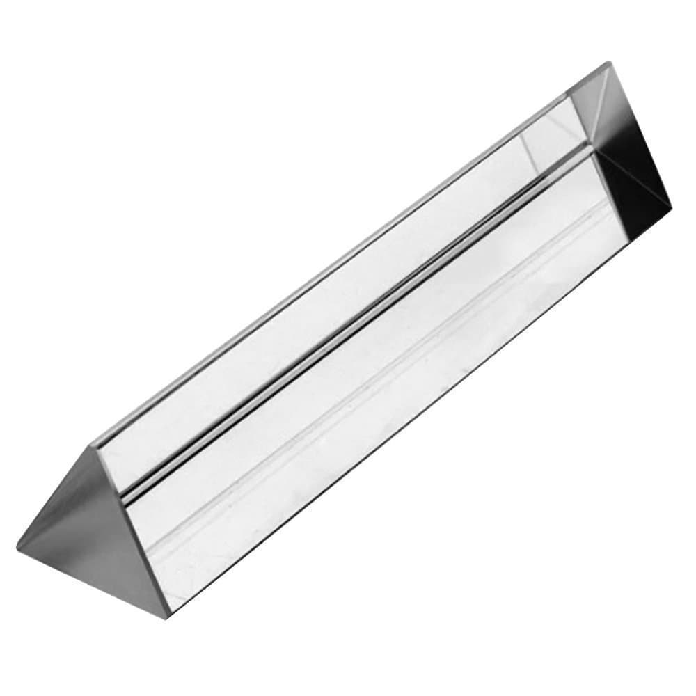 4'' Crystal Optical Glass Triangular Prism use to Teaching Light Spectrum Physics (4" Long, 0.75 and 0.5" Sides).