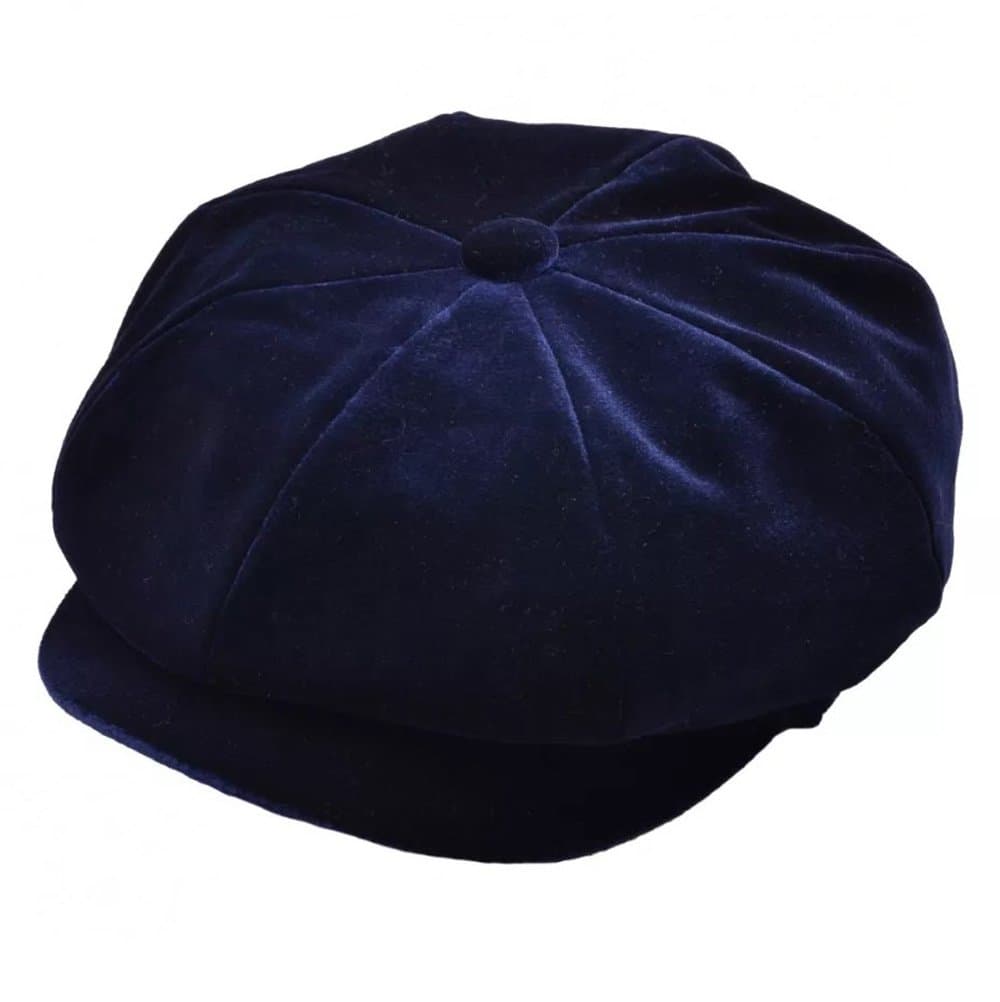Express HatsLadies Classic Velvet Bakerboy 8 Panel Cap, 3 Colours - 2 Sizes