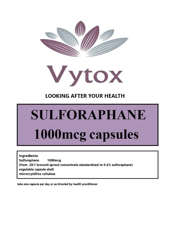 Sulforaphane from Broccoli Sprout Extract 60 Capsules, 2 Month Supply,by vytox