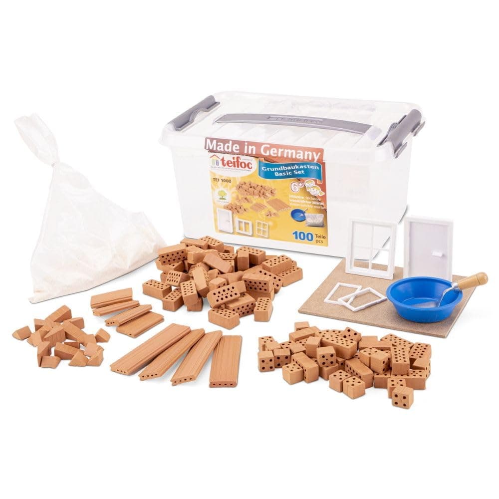Teifoc Basic Brick Construction Set, 100+ Building Blocks, Erector Set and STEM Building Toy