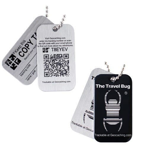 Geocaching QR Travel Bug Black