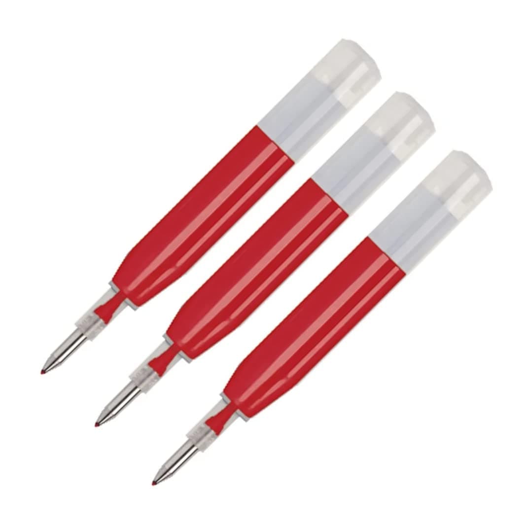 3 Ions Gel Ink Refill [Bulk Packaging] Compatible with Cross-ION, Roadster, Helper, Penatia Gelicious, Sheaffer ION & Matrix Pens, Red Ink, Smooth Flow Ink