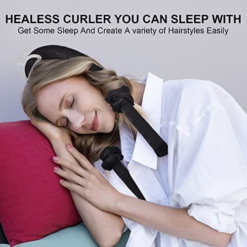 CORATED No Heat Curlers, Heatless Curls for Long Hair, Heatless Curling Rod Headband You Can Sleep In, Silk DIY Hair Styling Tools Kit