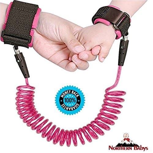 Baby Leash - Child Harness - Anti Lost Wrist Link - Toddler Leash - Keep Your Kids Safe (Pink)