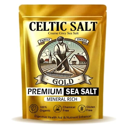 920 GM Premium Celtic Salt Gold - Hand Harvested Mineral Rich Sel Gris Sea Salt - Great for Health (Pack of 1)