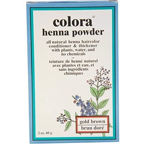Colora Henna Powder Hair Color Gold Brown 2oz (6 Pack)