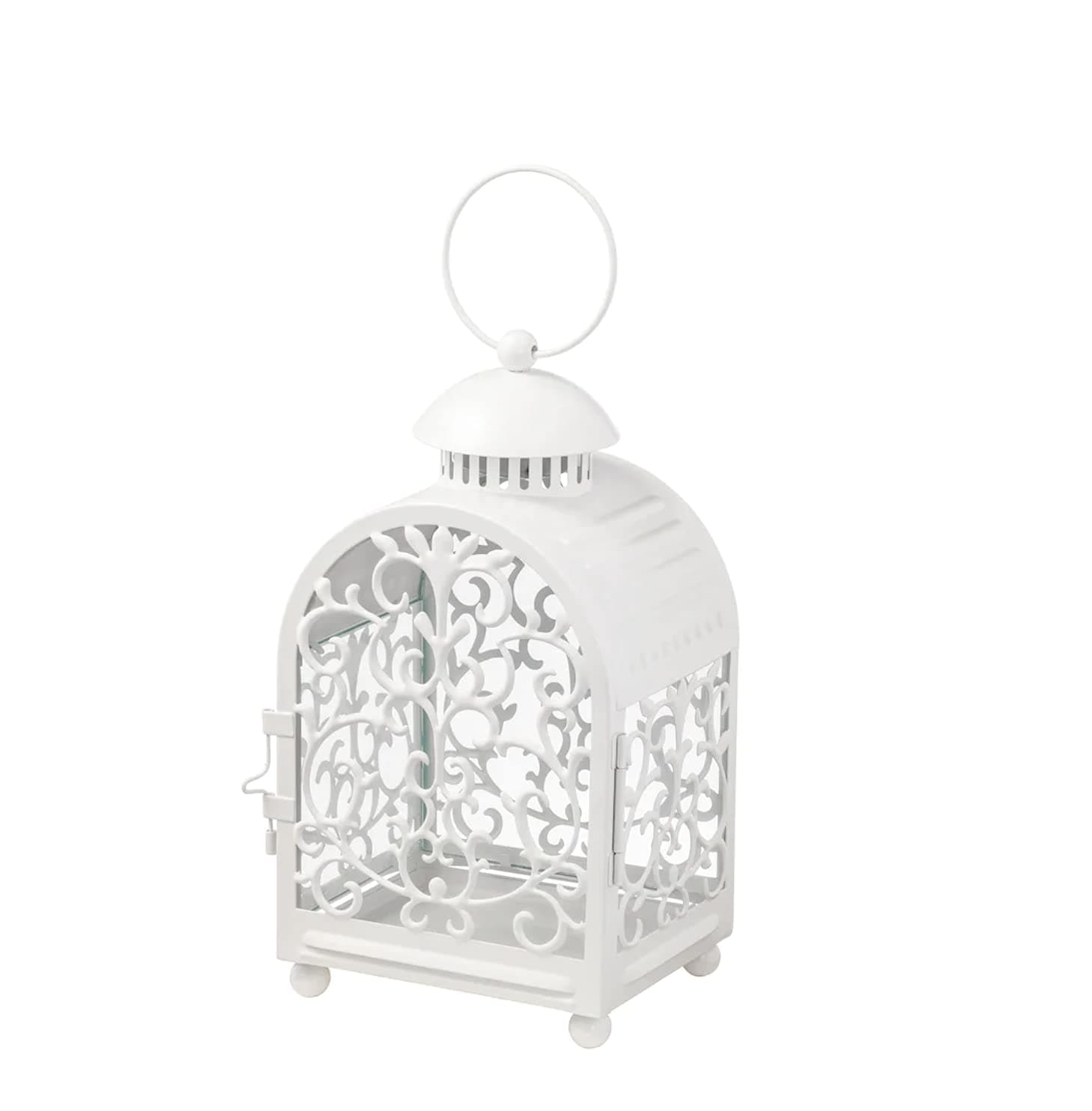 IKEA Gottgora Lantern for Candle in Metal Cup Indoor Outdoor White 103.414.71 Size 10"