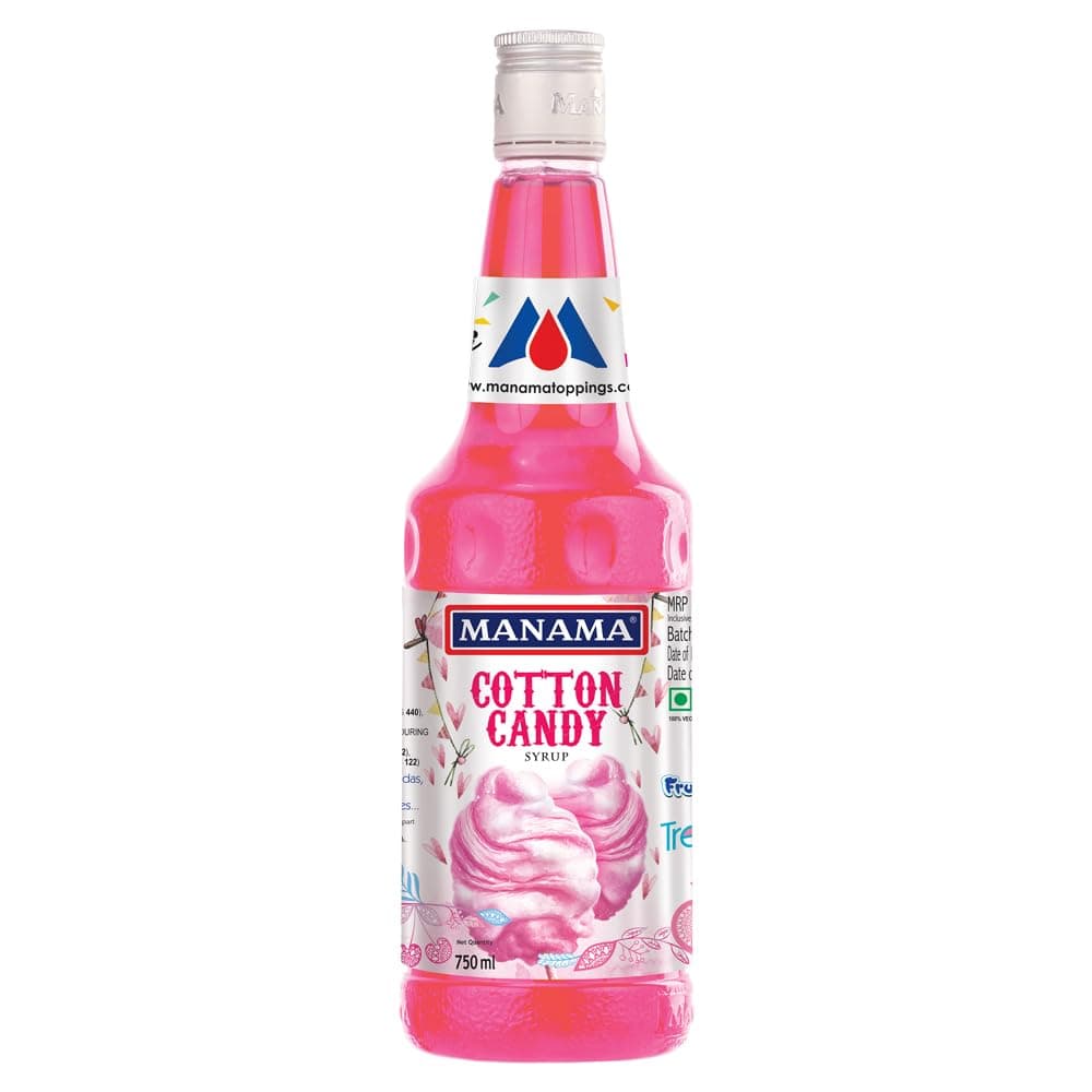 Cotton Candy Syrup | Mixer for Mocktails, Cocktails, Drinks, Juices, Beverages | Non Alcoholic Mix 750ML Bottle