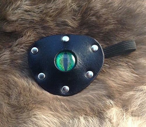 #48 Leather Dragon Eye Patch Cosplay LARP SCA Steampunk Pirate Halloween Theater Stage TV