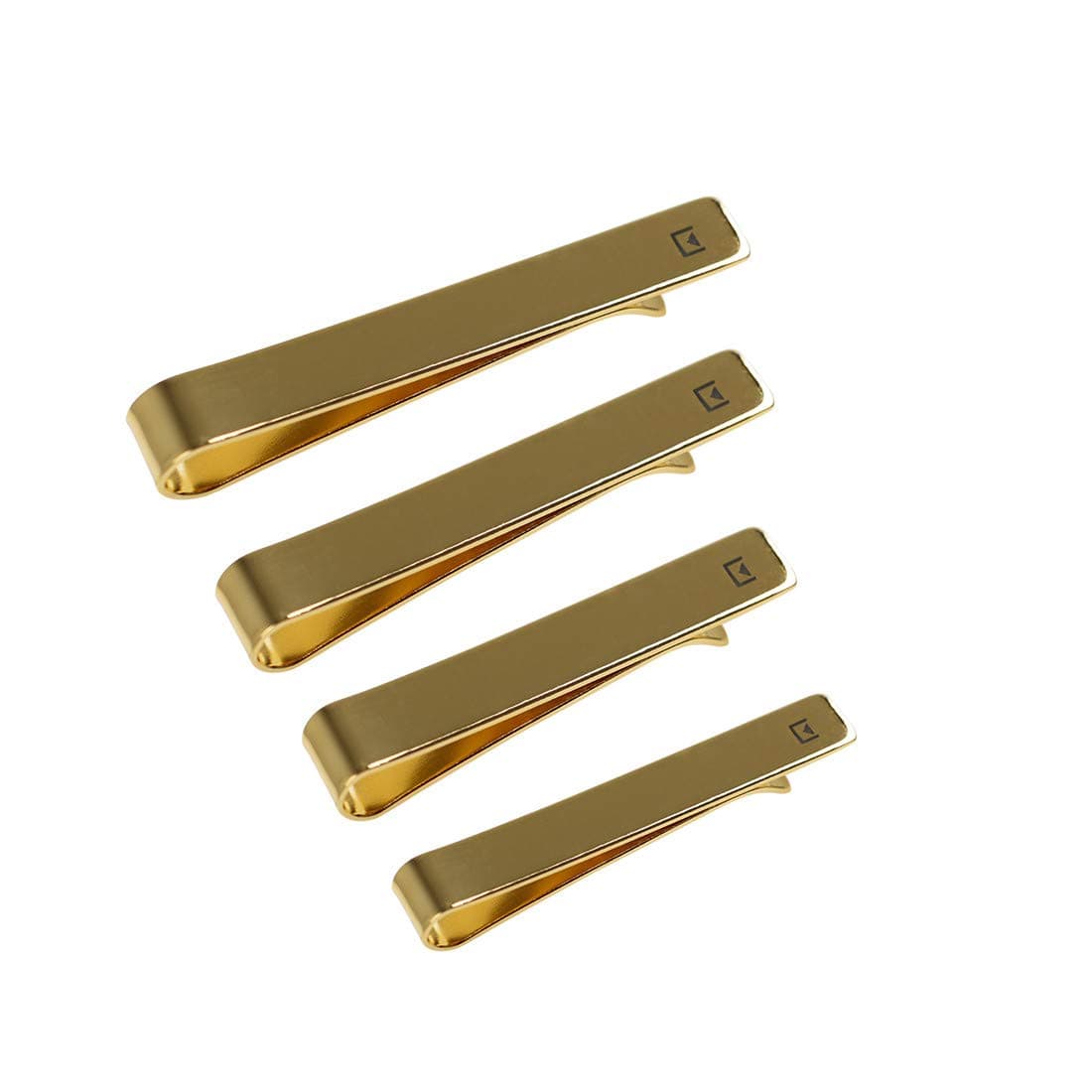 ETB01.01 Metallic Tie Clips - 4 Pieces Fashion Stainless Steel Tie Bars Set By Epoint