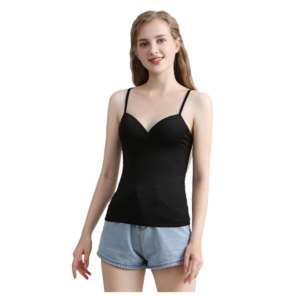 Women Camisole Basic Camis Tanks Stretch Cami Cotton T-Shirt Tank Top Women Vest Tops Solid Color Slim Tee Shirt