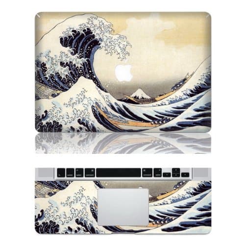Wave Macbook Skin Decal Stickers Macbook Pro Decal Front Stickers for Apple Macbook