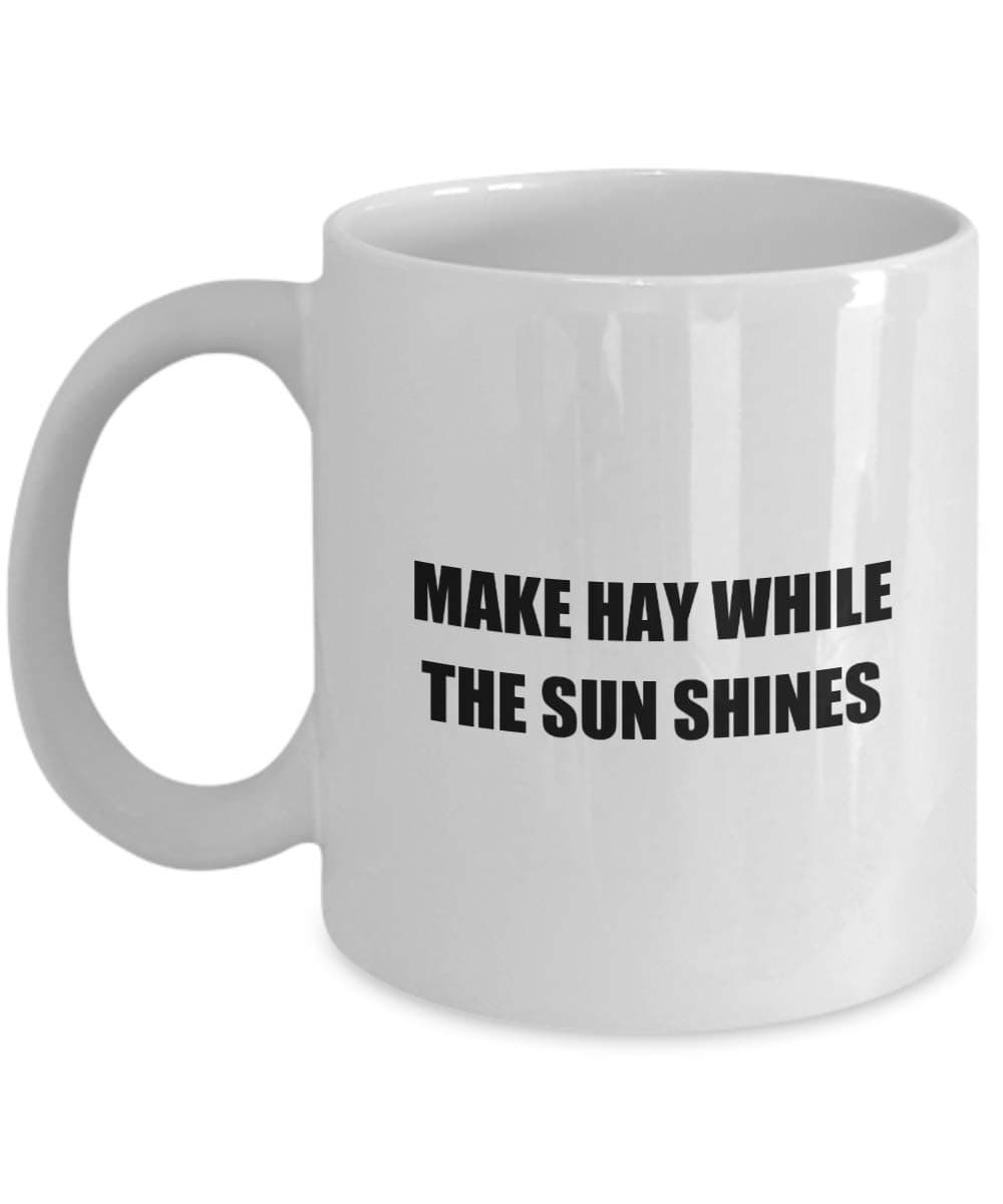 Classic Coffee Mug -Make HAY While The Sun Shines- White 11oz