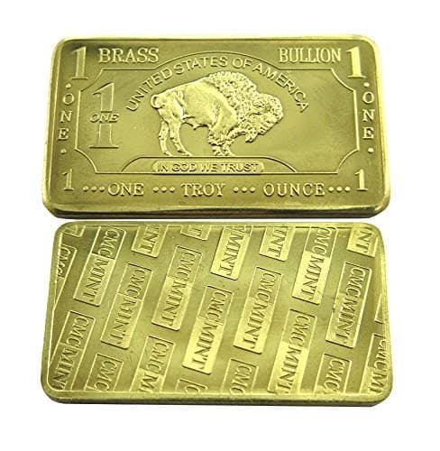 Unique Metals 1 oz One Troy Ounce USA American Buffalo .999 Fine Brass Bullion Bar Ingot