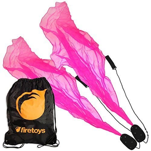 Pyropixies UV Pink Beginner Spiral Practice Poi & Firetoys Tote Bag