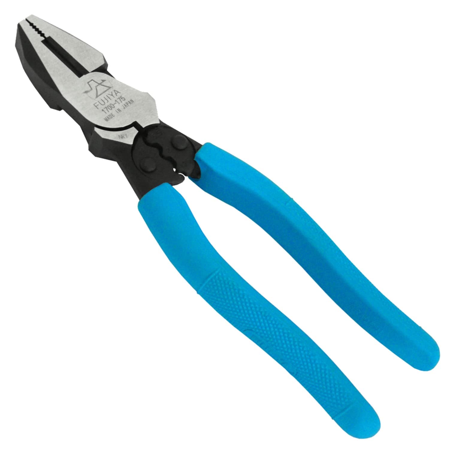 FUJIYA Tools, 1700-175, High Leverage Lineman's Pliers Crimp Pliers, 7 Inch