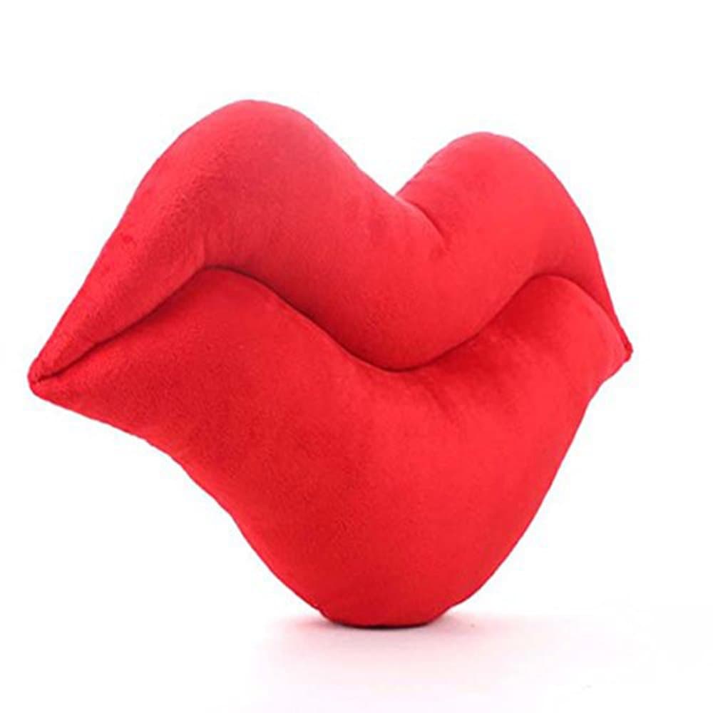 Glantop Soft Plush Sexy Red Lips Cushion Marilyn Monroe Bed Sofa Pillow Cushions (20x10")