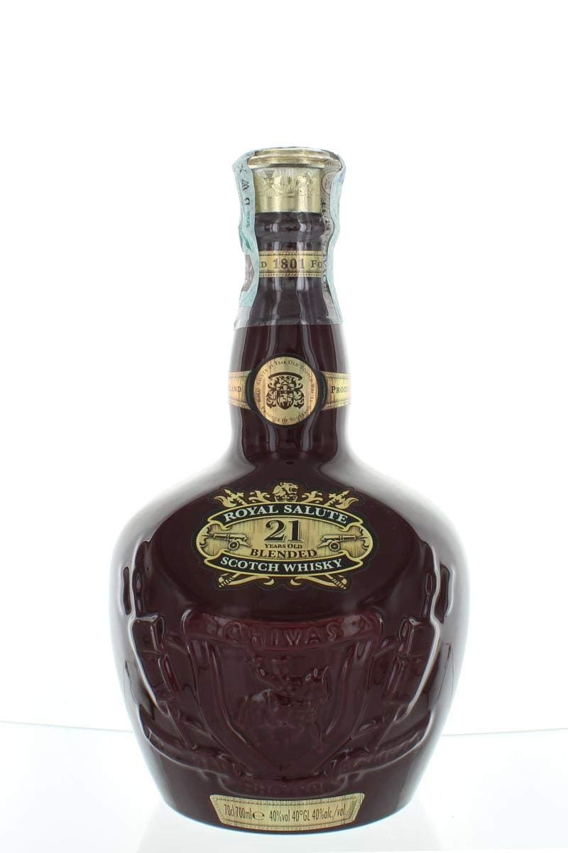 Chivas Regal - Royal Salute 21 Yo - Blue Wade Ceramic Decanter- Blended Scotch Whisky - 70cl - 40% ABV