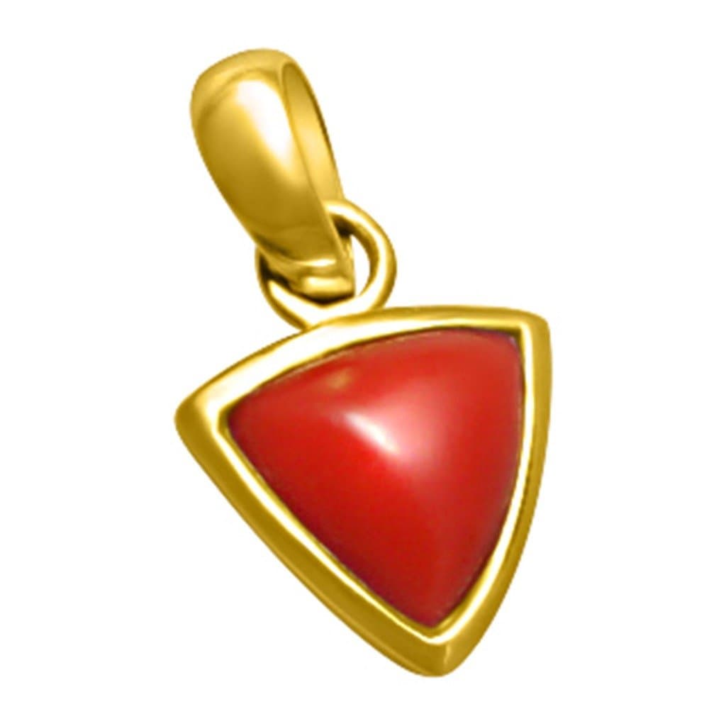 Arihant Gems & Jewels11.25 Ratti Natural & GJSPC Certified Coral (Moonga) Astrological Gemstone ASHTADHATU Pendant by ARIHANT GEMS & Jewels