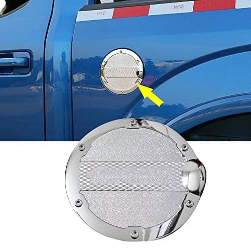 Gas Cap Cover Tank Fuel Filler Door Covers Chrome for Raptor 2015 2016 2017