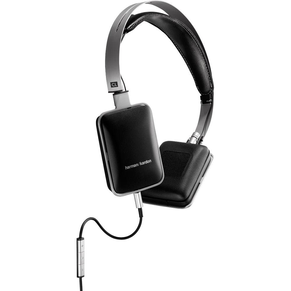 Harman/Kardon CL Precision On-Ear Headphones with Extended-Bass Response, In-Line Remote and Mic - Silver/Black