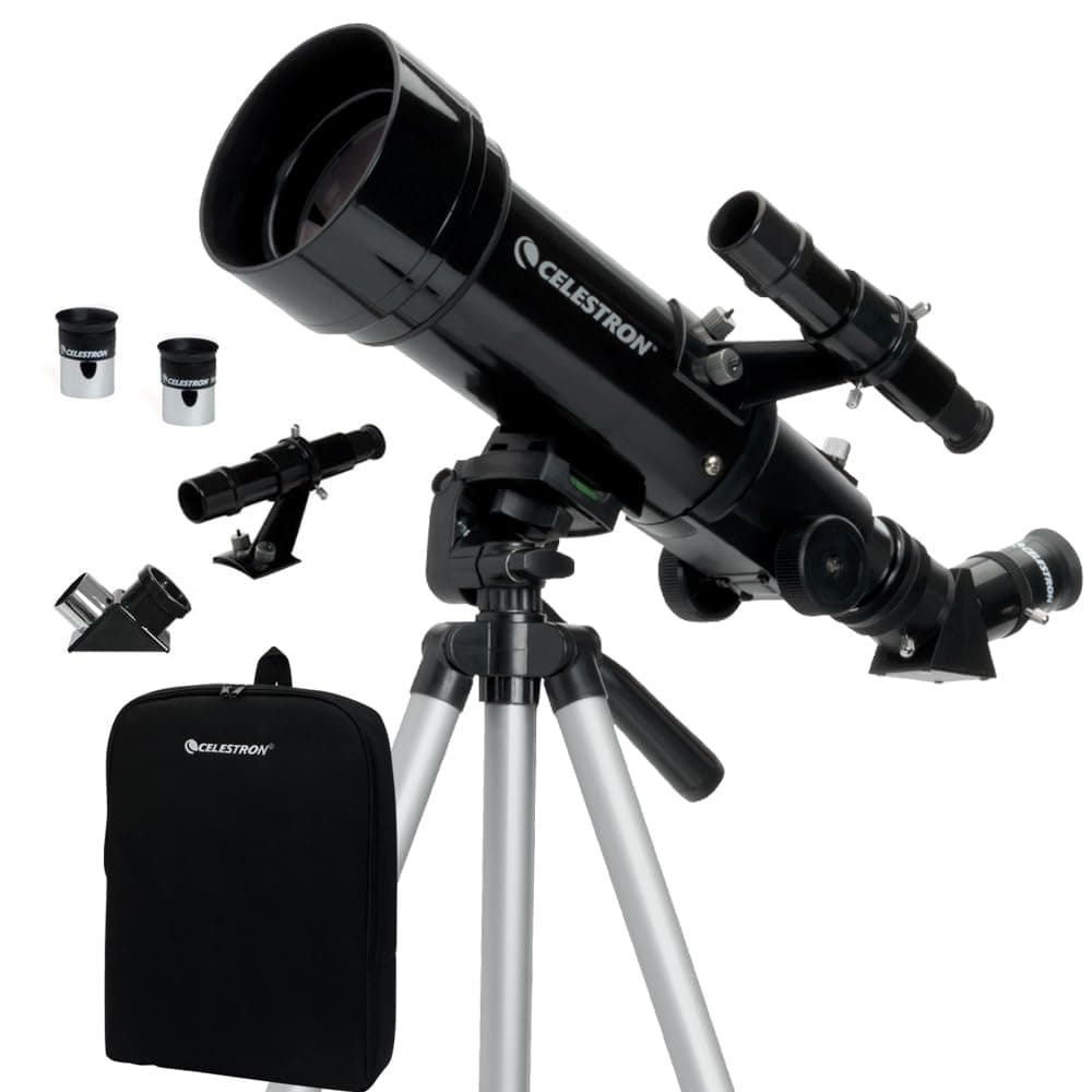 21035 Travel Scope 70 Portable Refractor Telescope Kit with Backpack, Black