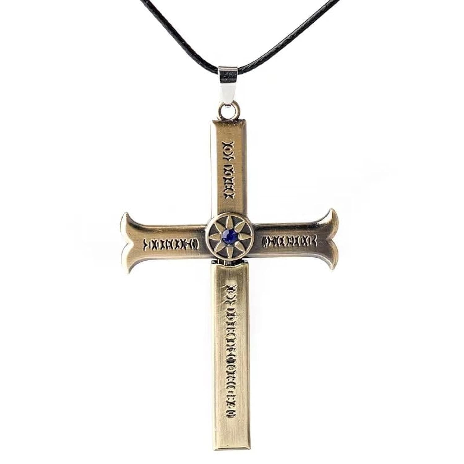 Yuoos Anime A Piece Necklace Dracule Mihawk Crosssword Pendant Necklace Choker for Cosplay B, Zinc, Alloy