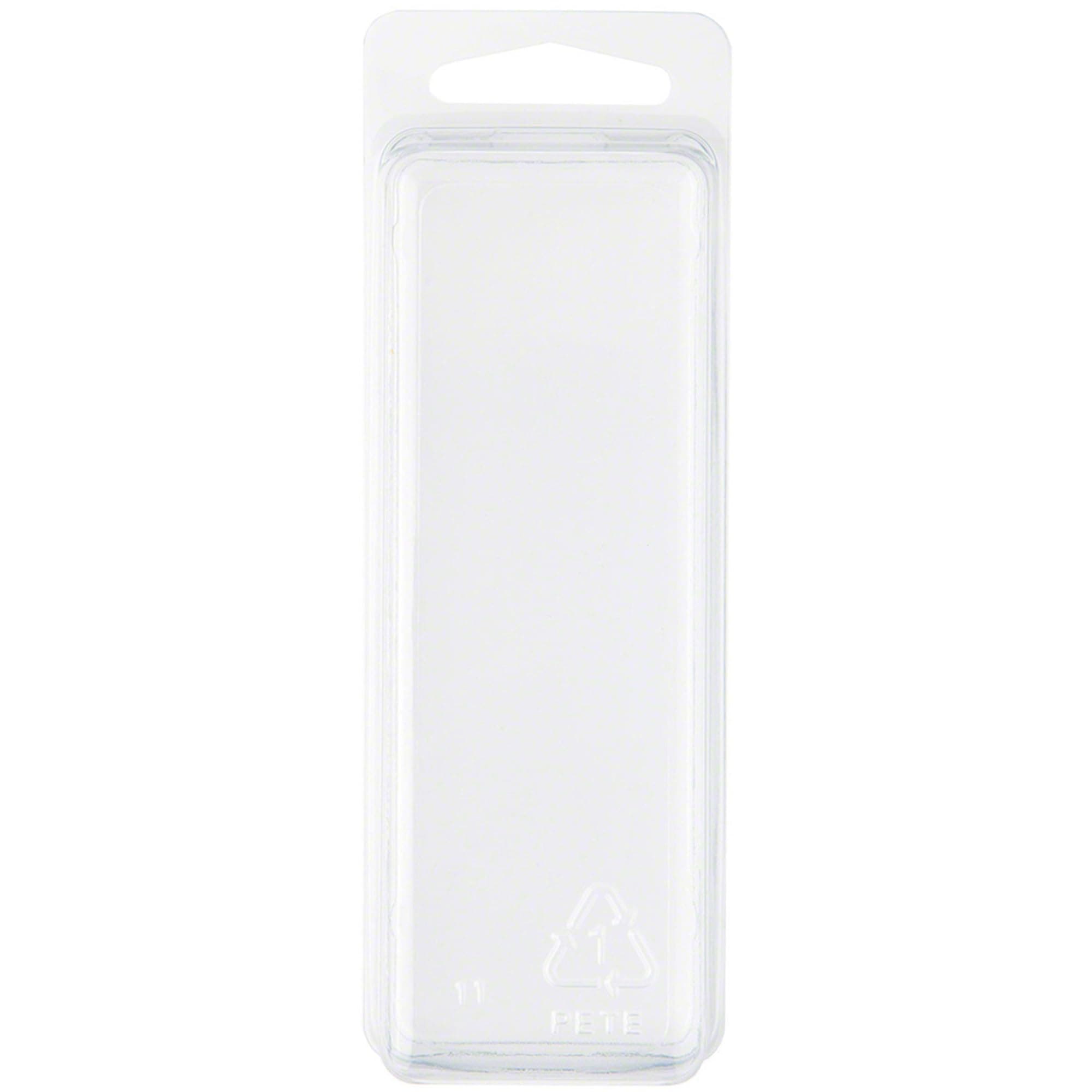 Clear Plastic Clamshell Package/Storage Container, 4.19" H x 1.5" W x 1.25" D, Pack of 10