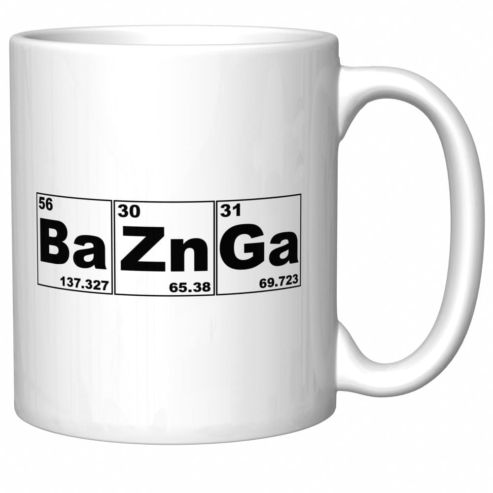Big Bang Theory Bazinga Coffee Mug with Periodic Table Elements