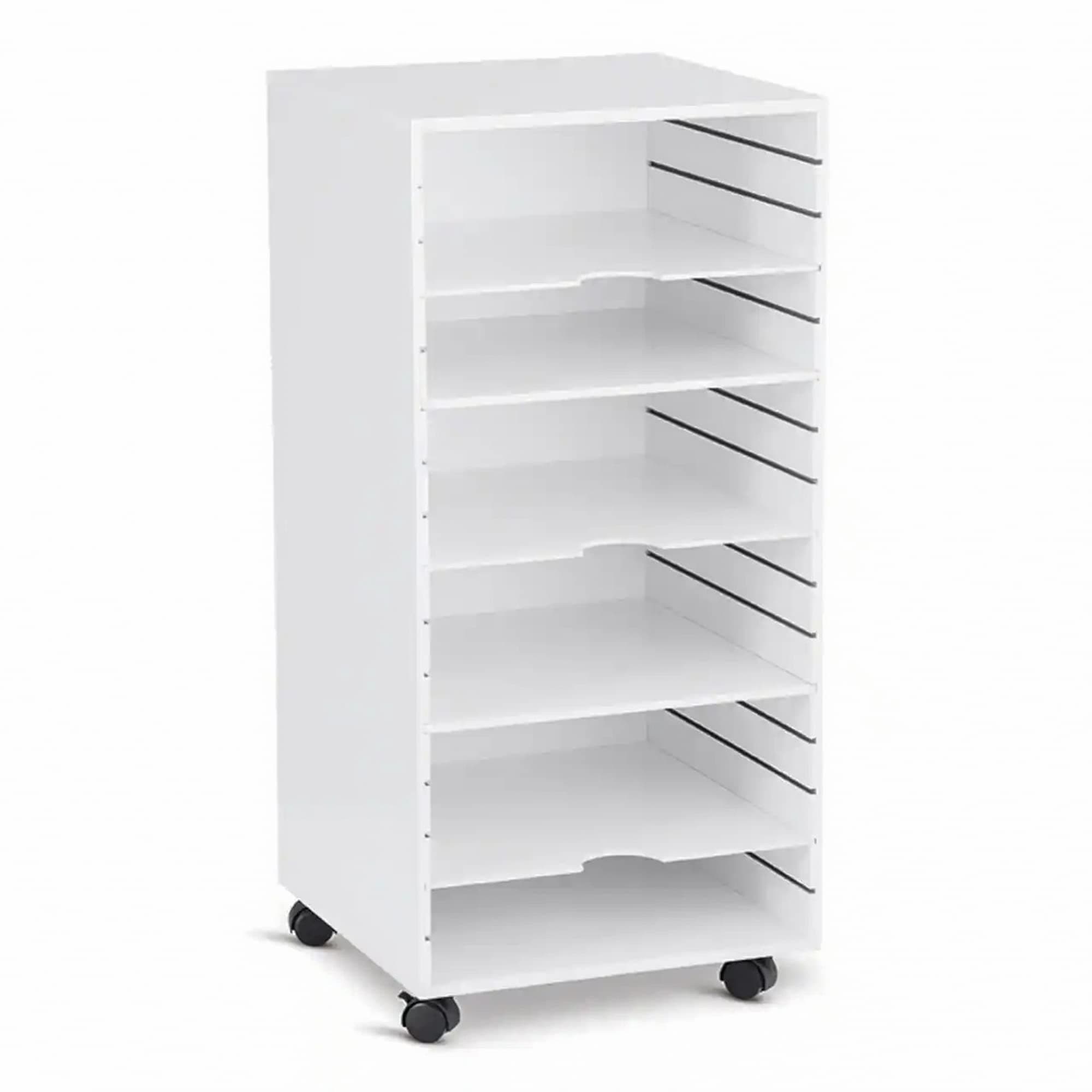 Simply Tidy 34" White Modular Mobile Panel Tower