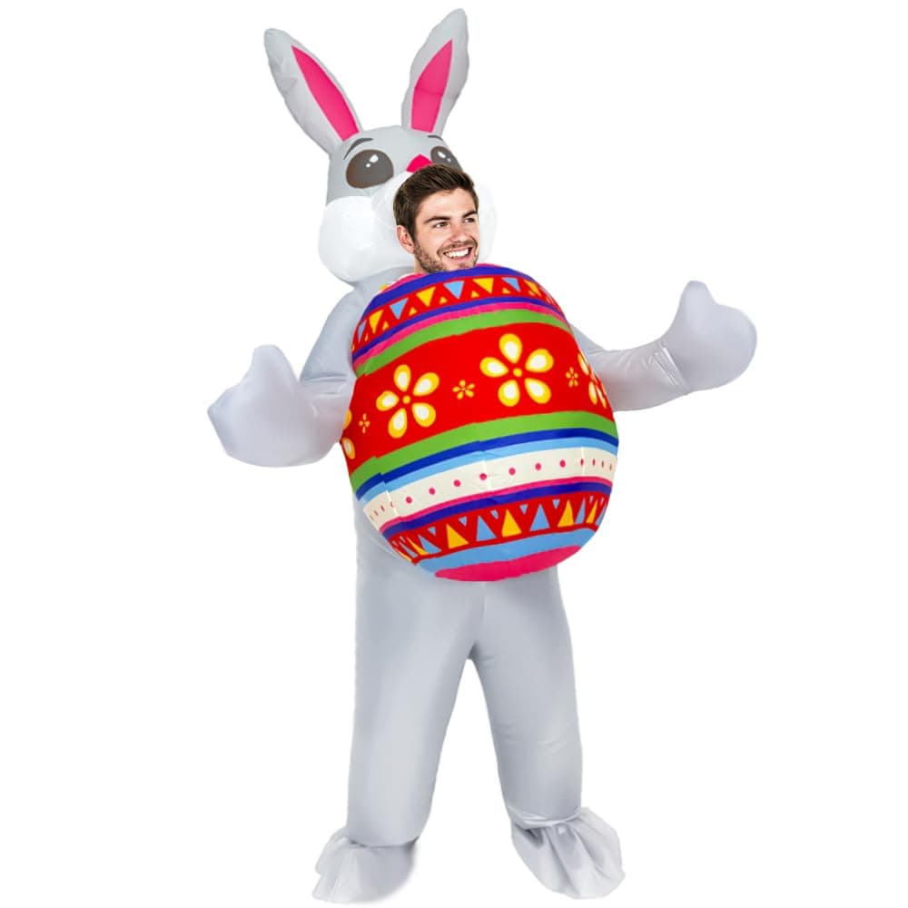 Inflatable Easter Bunny Costume for Adult Inflatable Easter Egg Costume Funny Rabit Costume Suit Easter Fancy Dress