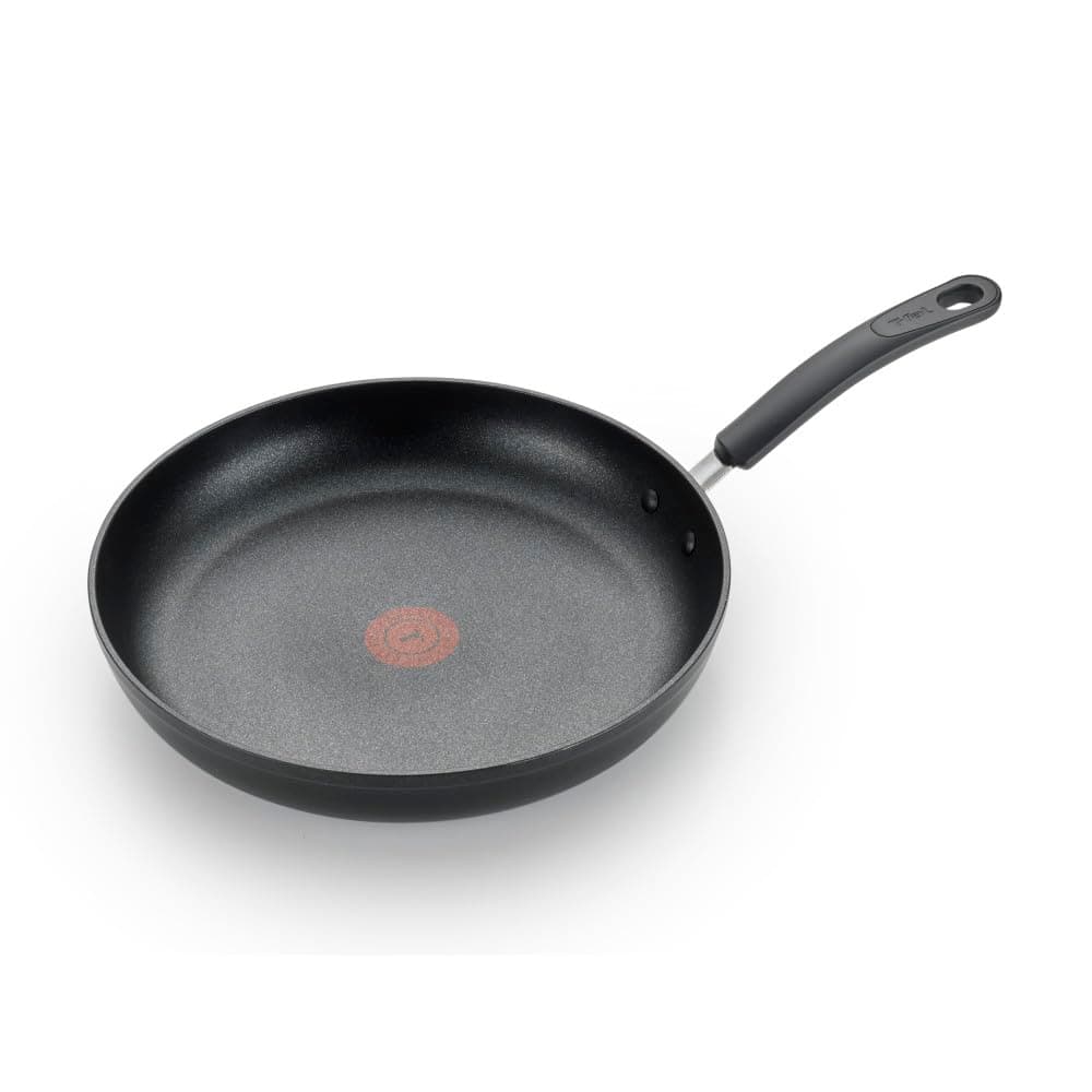 T-fal - 2100103840 T-fal C5610564 Titanium Advanced Nonstick Thermo-Spot Heat Indicator Dishwasher Safe Cookware Fry Pan, 10.5-Inch, Black -