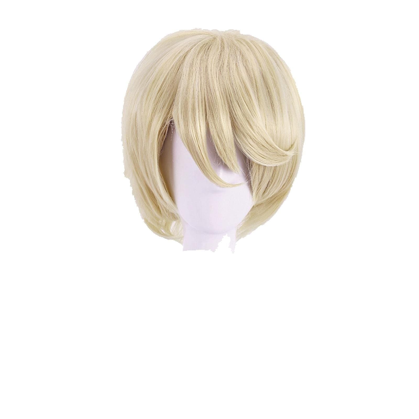Black Butler Alois Trancy Cosplay Wig Short Blonde Heat Resistant Synthetic Hair Wig + Wig Cap