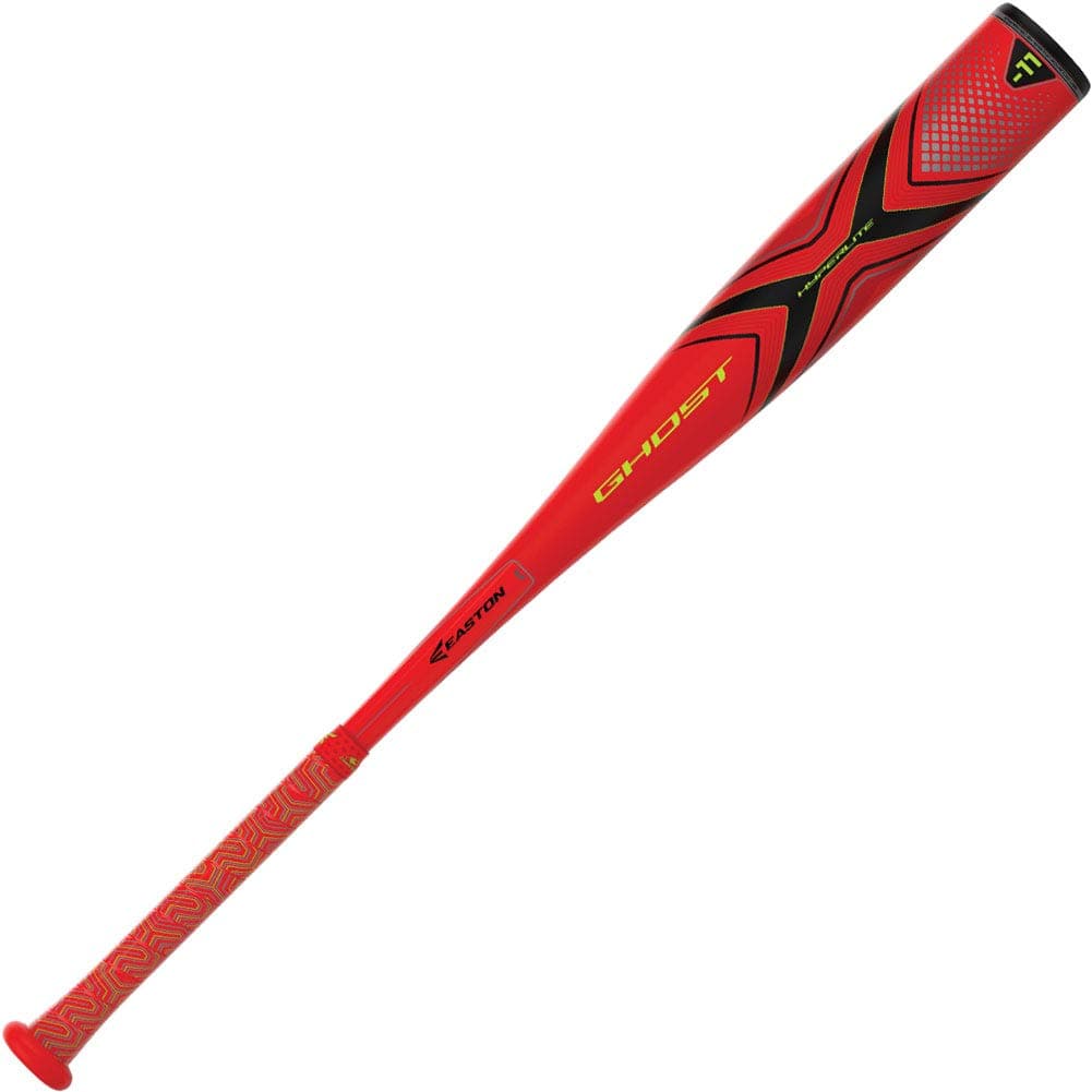 EastonGhost X Hyperlite -11 (2 5/8") USA Youth Baseball Bat | 2019 | 1 Piece Composite | EXACT Carbon | Speed End Cap | Lizard Skin Grip