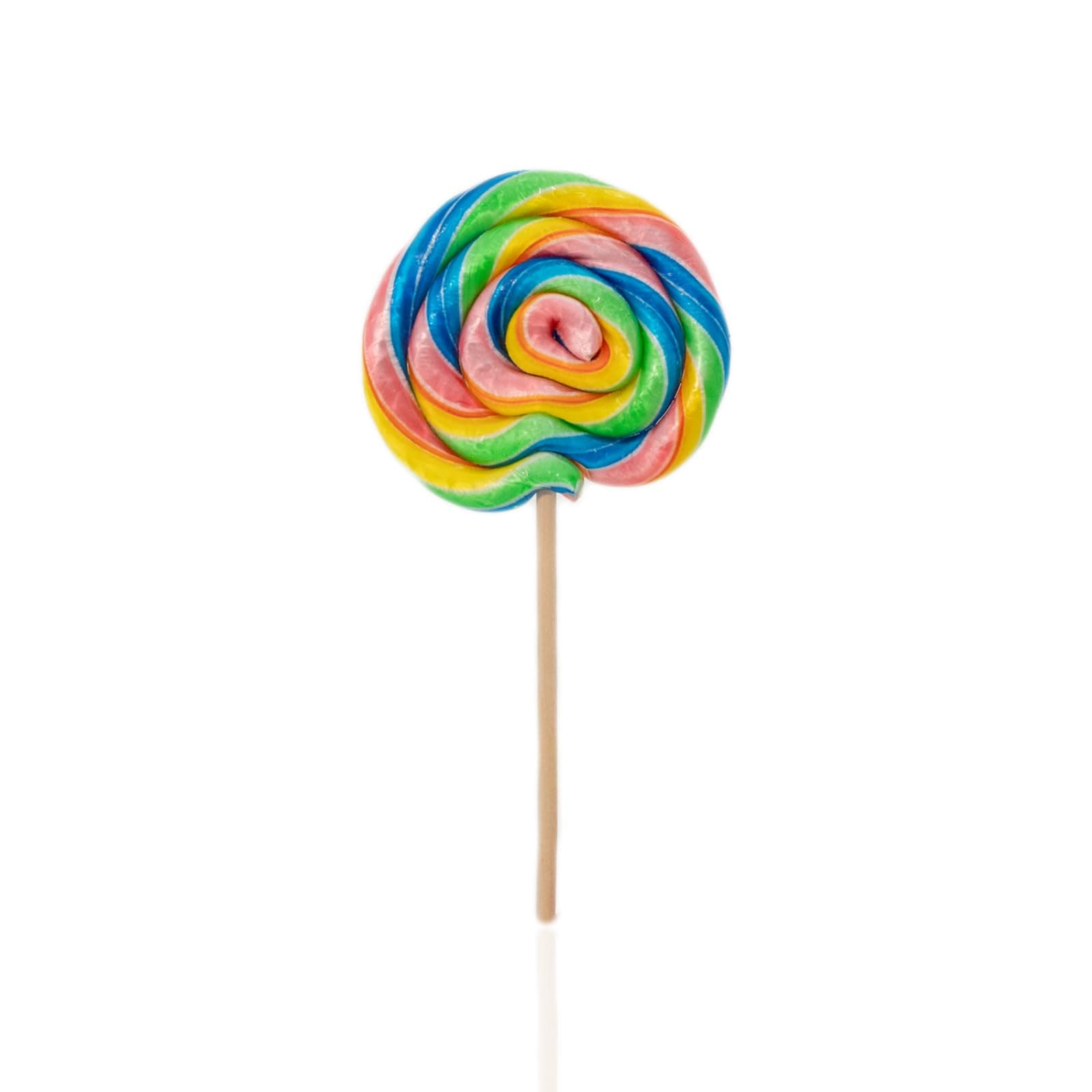 Candy Paradise Lollipop Rainbow Swirl Lollies 80g Kids Party Bags Sweets. Halal Vegan. Cake Toppers & Party Favours Great Value. Assorted Colours (1)