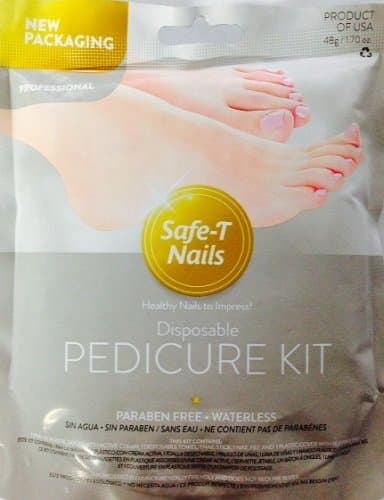 Safe-t Nails Disposable Pedicure Kit Paraben free- waterless
