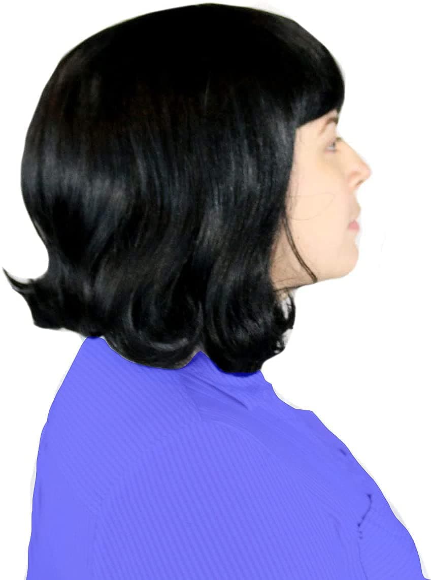 Lucy Black Flip Costume Wig 60s Wig, Jackie O Betty Wig, 50s Women's Costume Wig