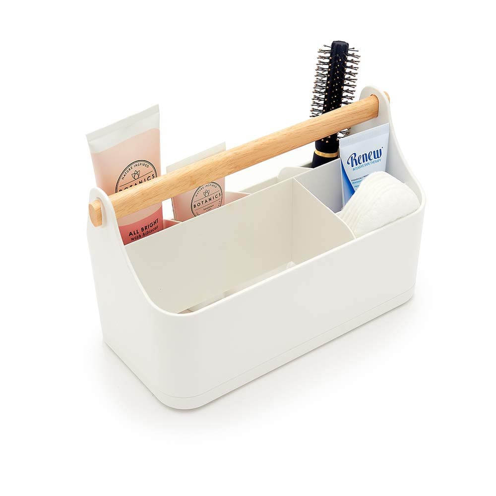Makeup Storage Organiser Bathroom Caddy White