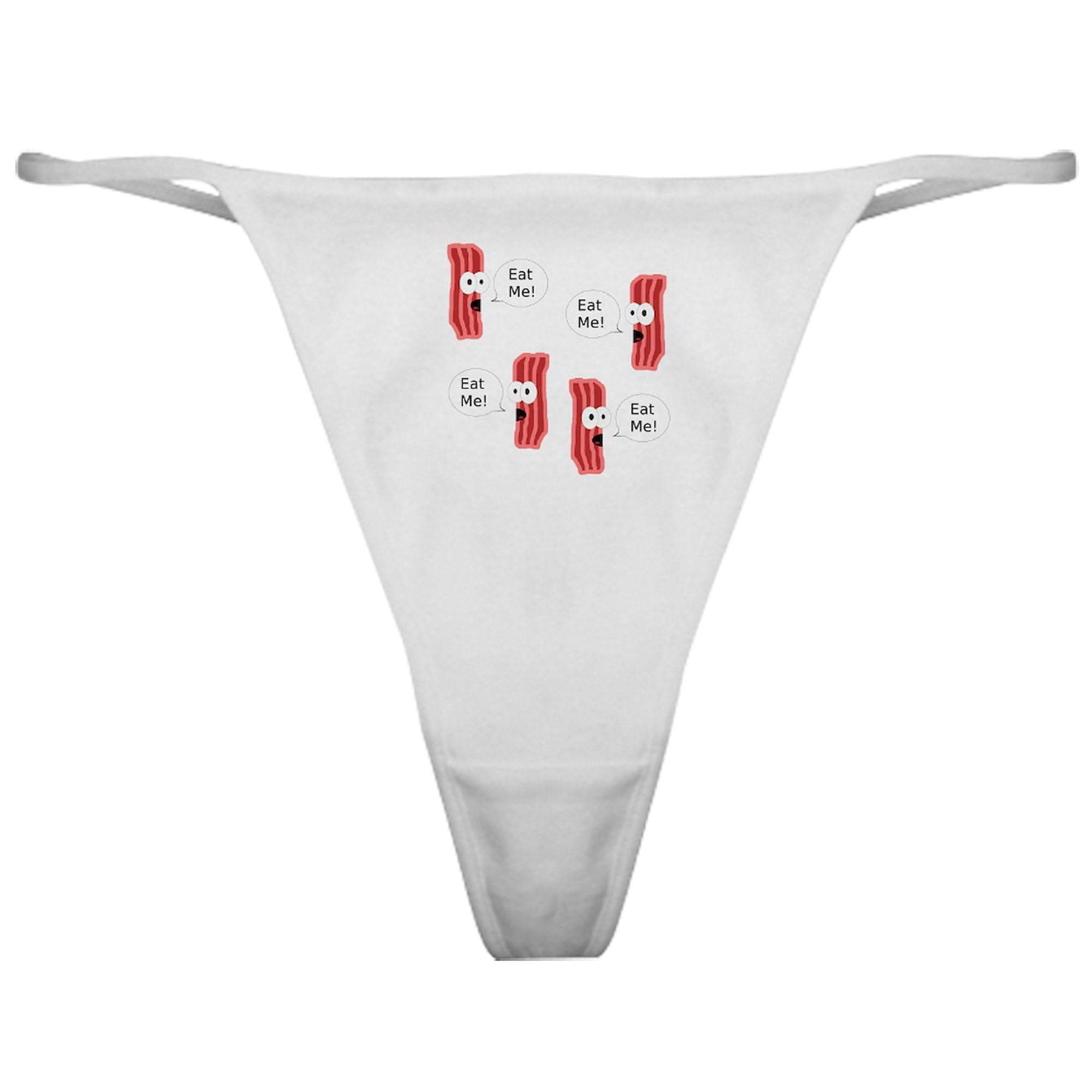 CafePress Eat Me Bacon Classic Thong Underwear, Womens Panties