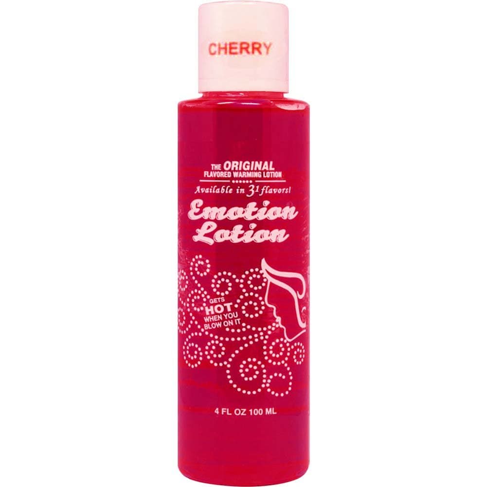 Edible Water Basesd Original Flavored Warming Massage Oil CHERRY by Emotion Lotion 4oz by Product Promotions