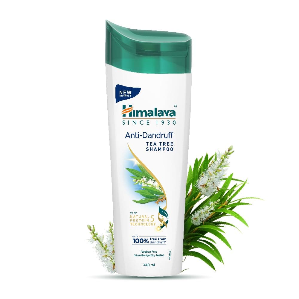 Himalaya Anti-Dandruff Shampoo | Removes up to 100% Dandruff | Soothes the Scalp & Nourishes Hair | With the goodness of Tea Tree Oil & Aloe Vera | For Women & Men | 340ml