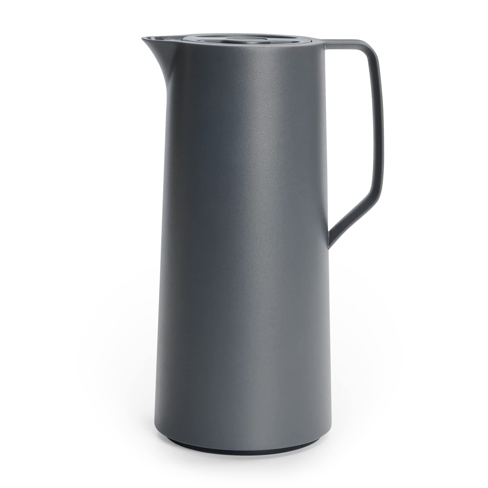 Motiva N41701 Insulated Jug, 1 Litre, Quick Press Closure, 12 Hours Hot, 24 Hours Cold, Glass Bulb, Made in Germany, Nordic Design, Anthracite