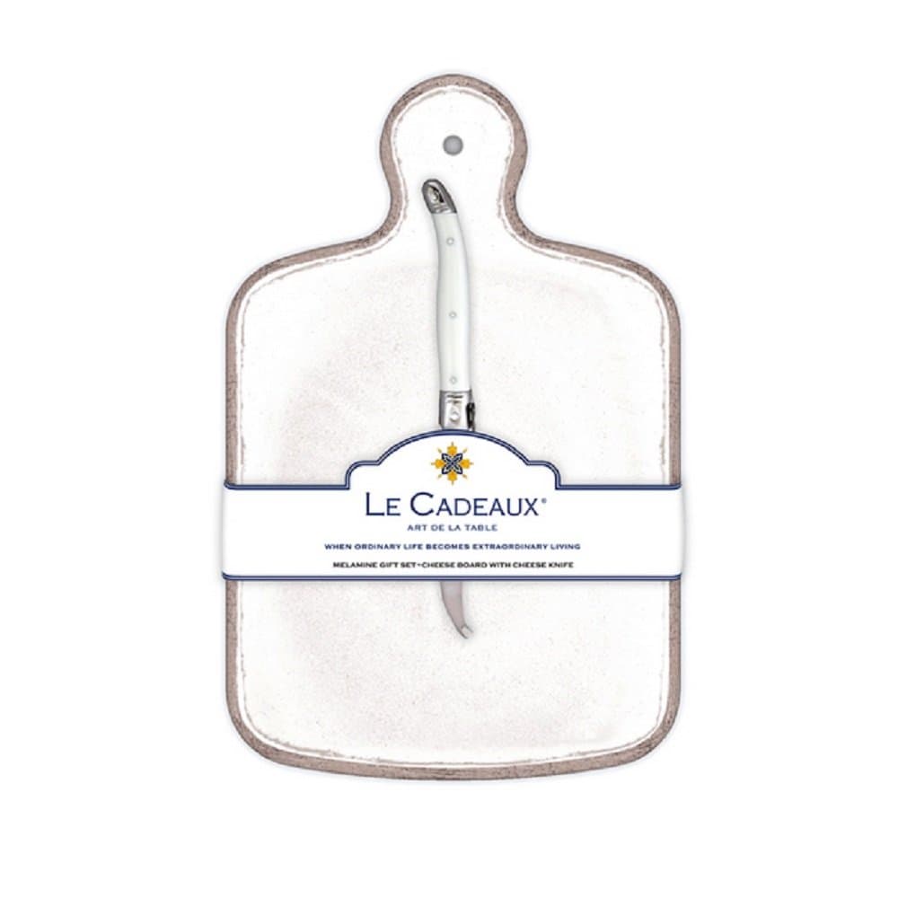 Rustica Cheese Board With Knife, White