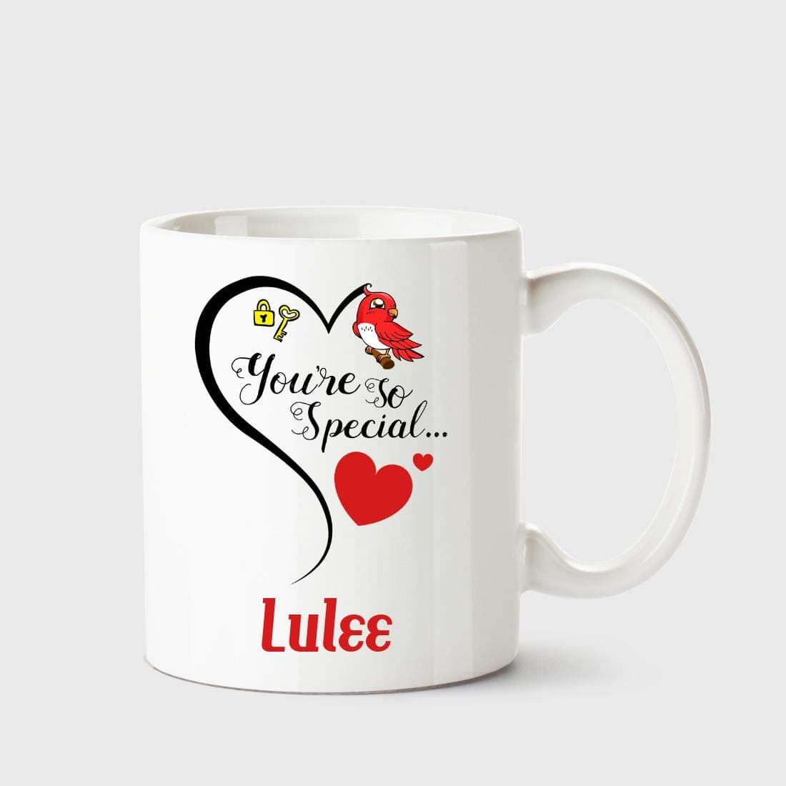 Huppme Chanakya You'Re So Special Lulee Coffee Name Ceramic Mug, 350 ml, White