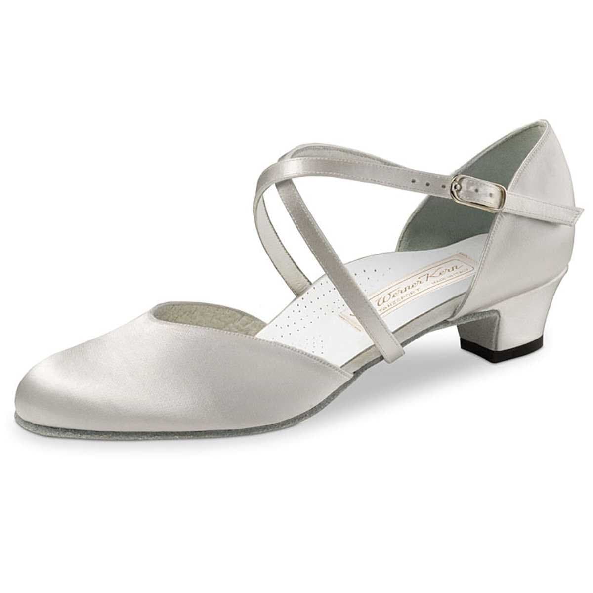 Werner Kern Ladies Dance Shoes Felice 3.4_SW - White Satin - 3.4 cm