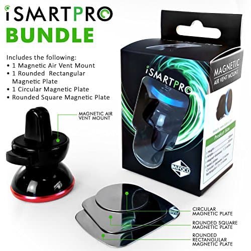 Car Mount Cell Phone Holder - Car Vent Mount & Phone Holder for Smartphones Including iPhone 7/7 Plus/6/6 Plus/6S, Galaxy S7/S7 Edge/S6/ S6 Edge (Blue)